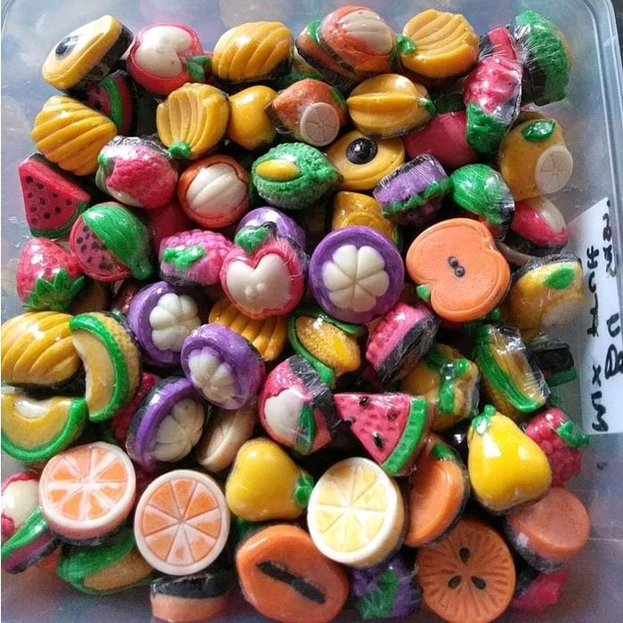 

Cokelat Karakter 1 KG Buah Buahan - Coklat Merk Ternama Elmer dan Collata - Permen, Snack, Food,