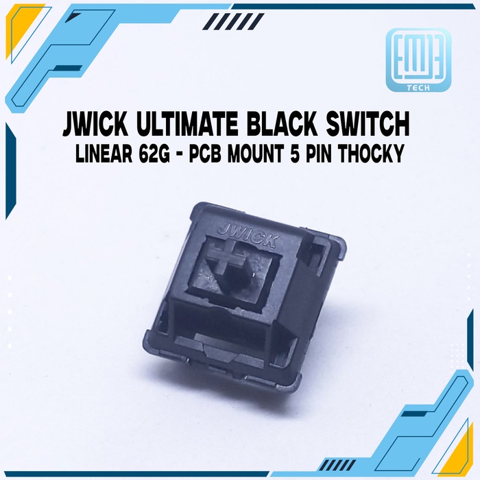 BOOM SALE JWK / JWICK Ultimate Black Switch Linear 62g - PCB Mount 5 pin Thocky