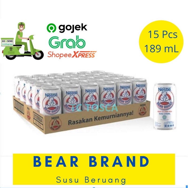 

Susu beruang Susu Bear Brand Susu Beruang bear brand Bear Brand 189 ML 1/2 Karton Isi 15 Pcs