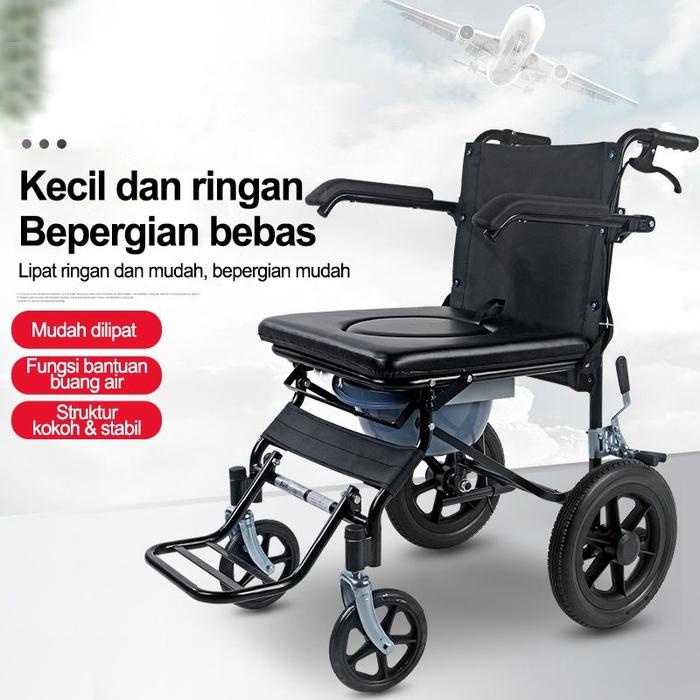 Kursi roda manual/kursi roda lipat ringan sederhana/kursi roda khusus lansia/kursi roda portabel
