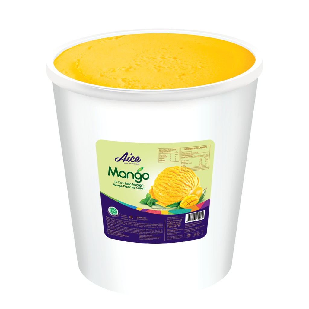 

AICE Mango Bucket 8 Liter Mangga Ice Cream Es Krim Ember 8L Eskrim