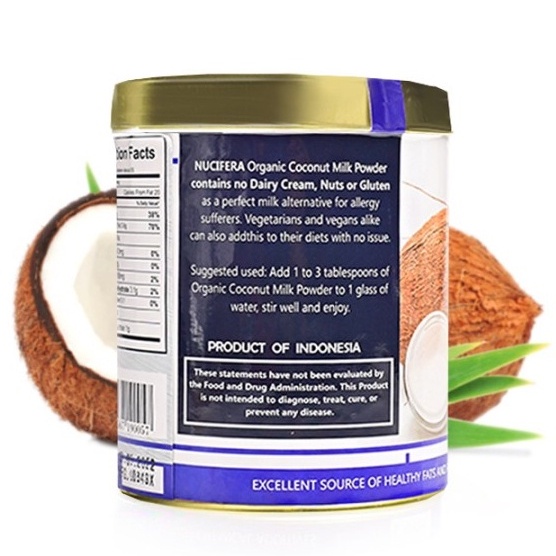 

Nucifera - Coconut Milk Powder Santan Kelapa Organik 284gr -Toples