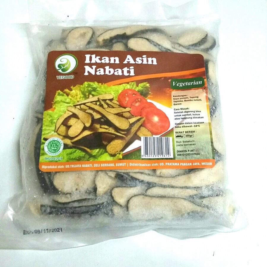 

vegetarian vegood ikan asin nabati/sliced salted fish/iakan asin iris