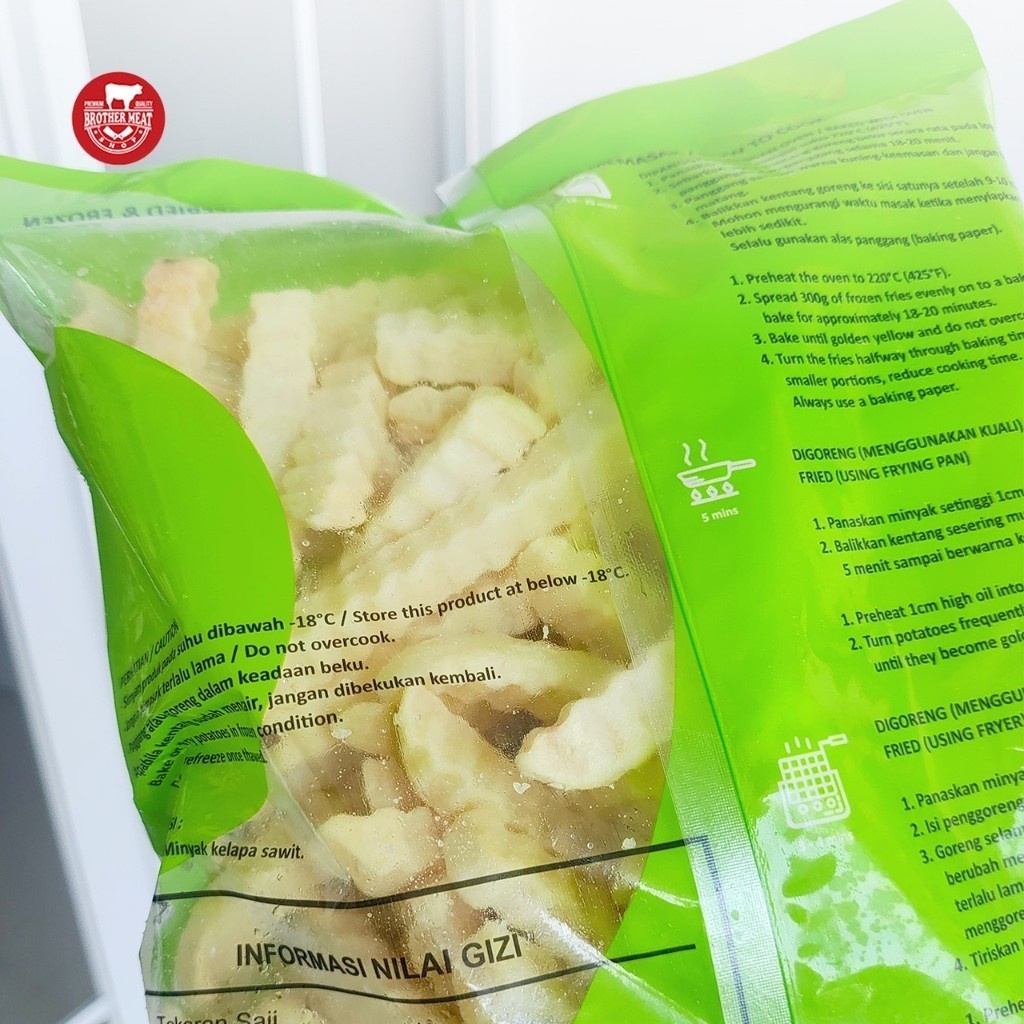 

GoGo Fries Crinkle Cut 1kg, Kentang Goreng - Brothermeatshop