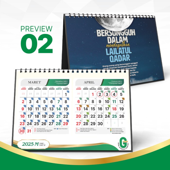 

ATKJaya- Kalender Meja Kalender Masehi & Hijriyyah Kalender Quotes