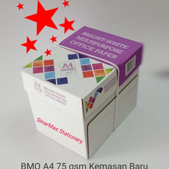 

ATKJaya- Kertas HVS A4 BMO 75 gram ( 1 Dus )