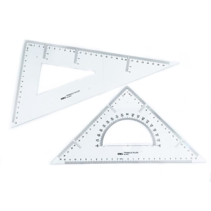 

ATKJaya- PENGGARIS SEGITIGA MISTAR SIKU SET 2 28 CM BUSUR SET SQUARE DELI 6430
