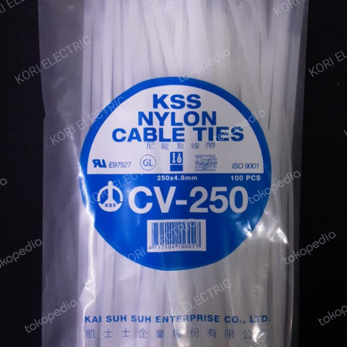 

ATKJaya- KSS NYLON CABLE TIES CV-250/ 25CM X 4,8MM - PUTIH