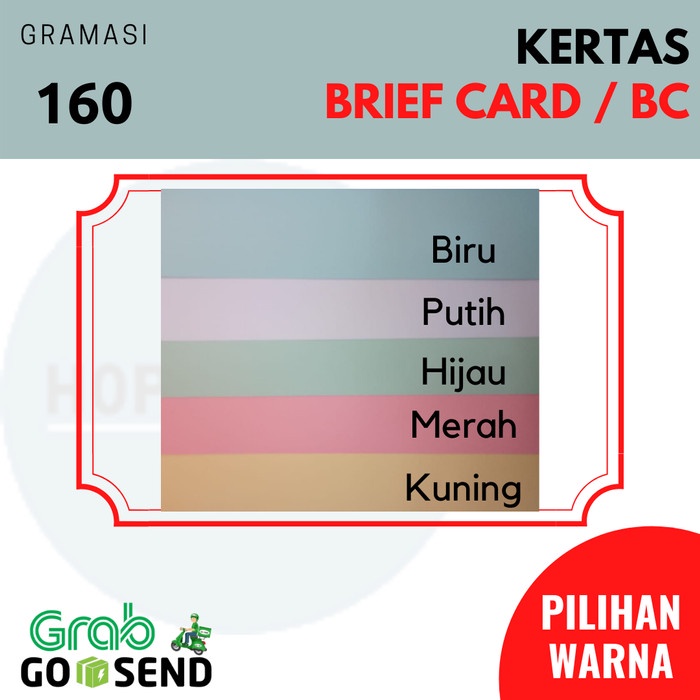 

ATKJaya- Kertas Brief Card A4 160 gsm - 100 lembar / Kertas BC / Kertas Gambar