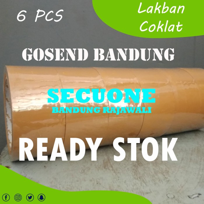 

ATKJaya- lakban/isolasi/selotip/warna coklat 6 pcs