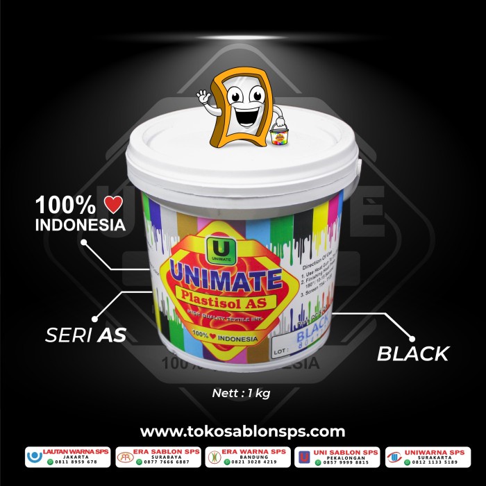 

ATKJaya- Plastisol Unimate AS Black 1kg