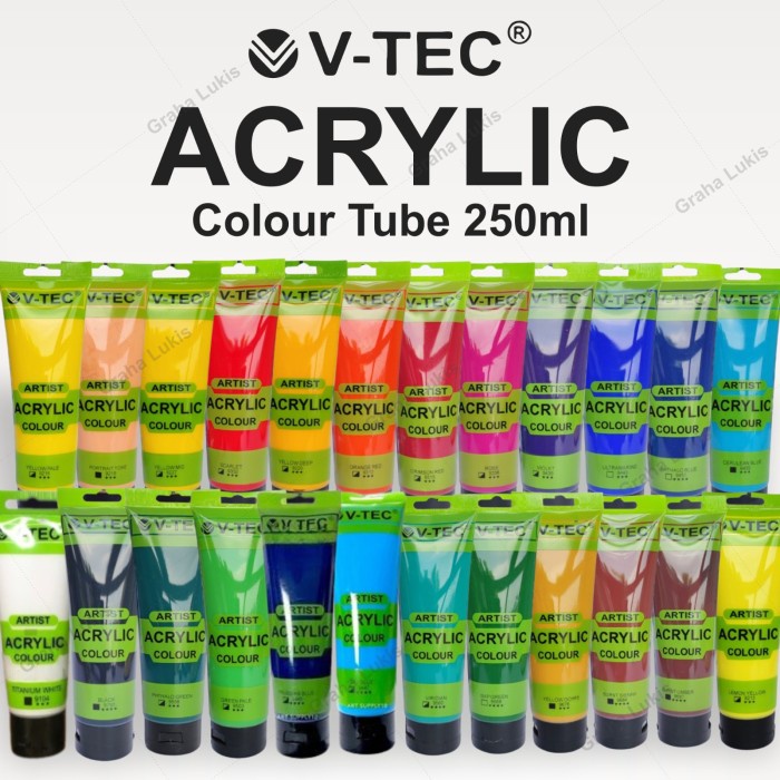 

ATKJaya- V-TEC Artist Acrylic Paint 250ml / Cat Akrilik V-TEC 250ml