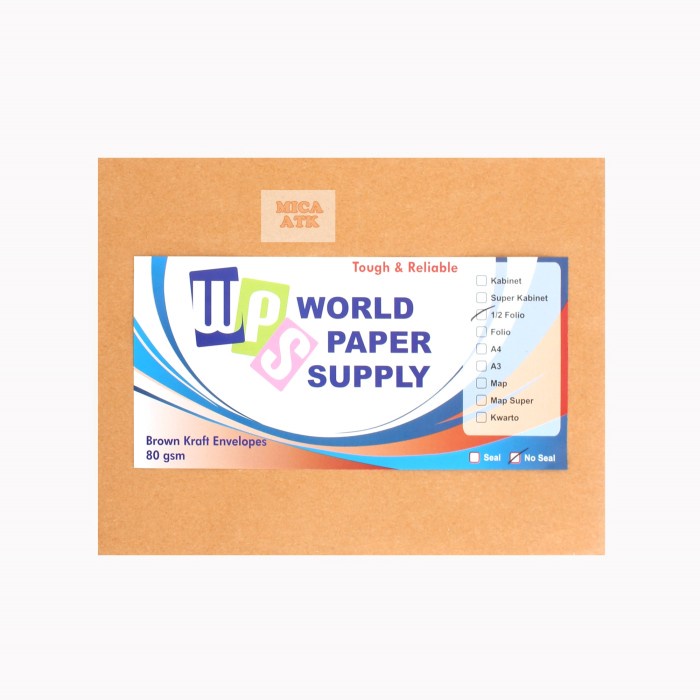 

ATKJaya- WPS Amplop Coklat Ukuran 1/2 Folio [ PACK ]