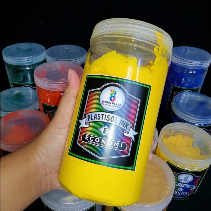 

ATKJaya- Tinta plastisol kuning Brain plus 1kg