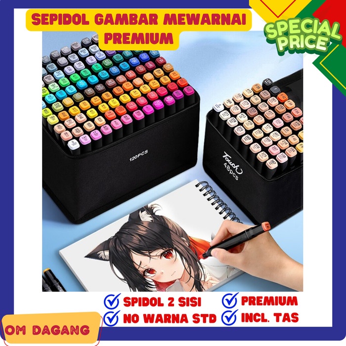 

ATKJaya- 80 Pcs Spidol Sepidol Gambar Warna Warni 1 Set Lengkap Murah Art Anak