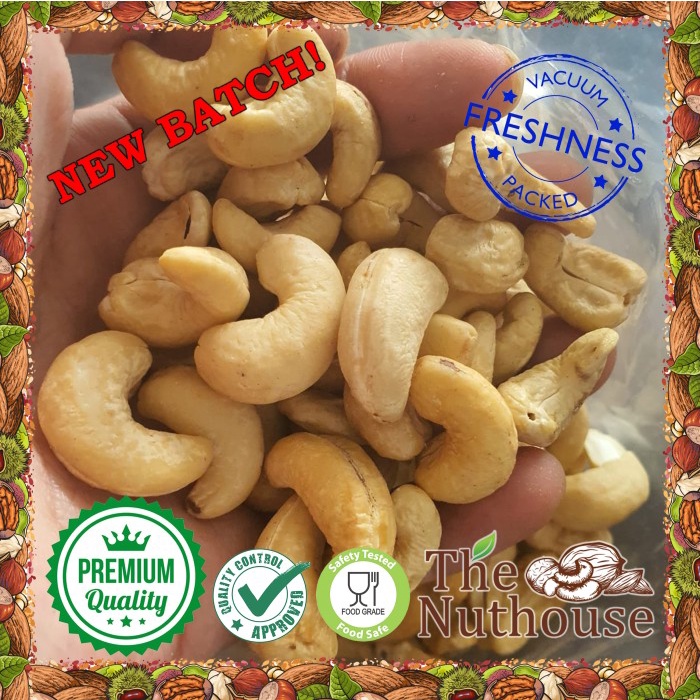 

JH8 1kg Cashew Nut RAW Whole / Kacang Mede Mente Mentah Utuh
