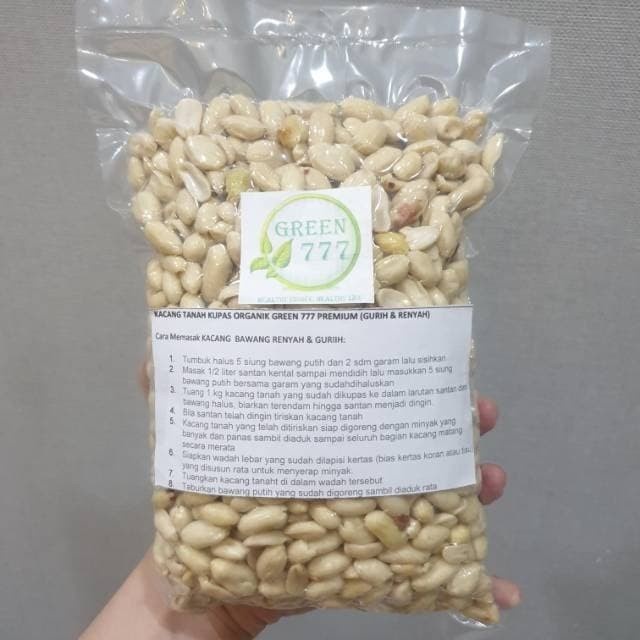

JH8 Kacang TANAH KUPAS Organik Green 777 1Kg Super Quality (VAKUM)
