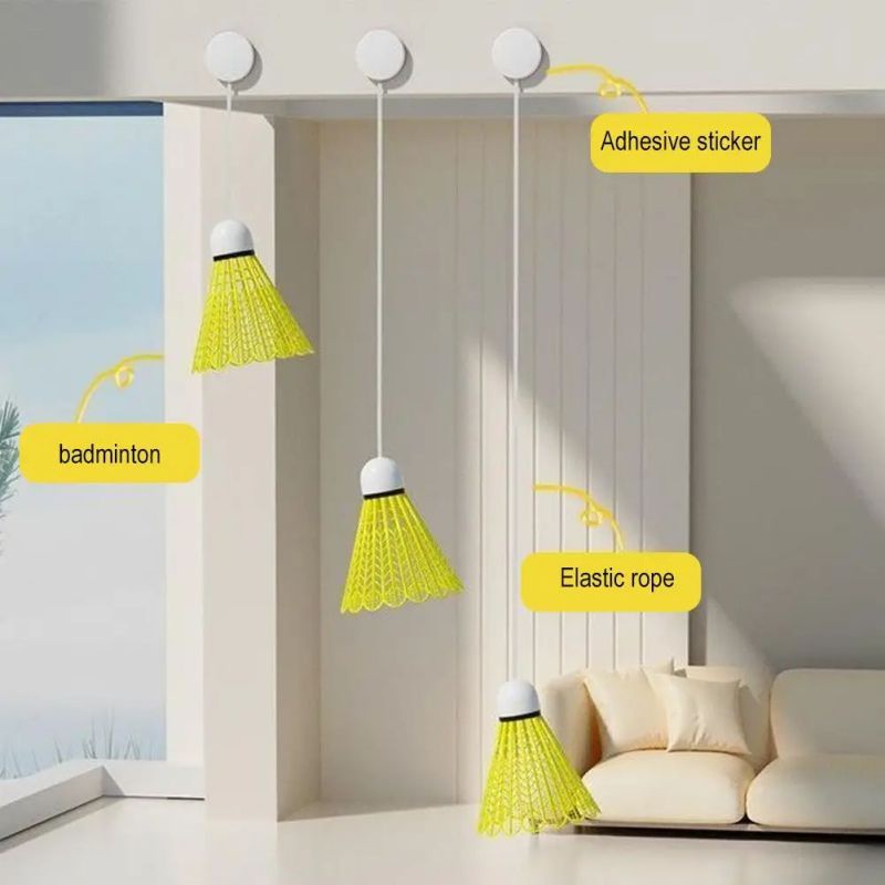 3 Pcs Set Latihan Badminton Badminton Trainer Set Indoor Badminton Trainer Rebound Latihan Badminton