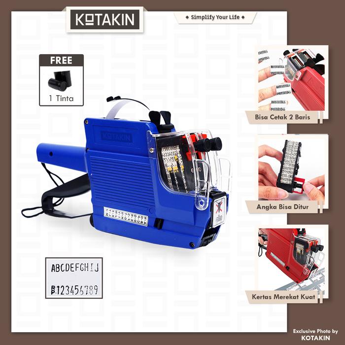 

Alat Label 1 2 Baris 10 Digit Mesin Cetak Stiker Huruf Angka Jualan Price Labeller Type MX 6600