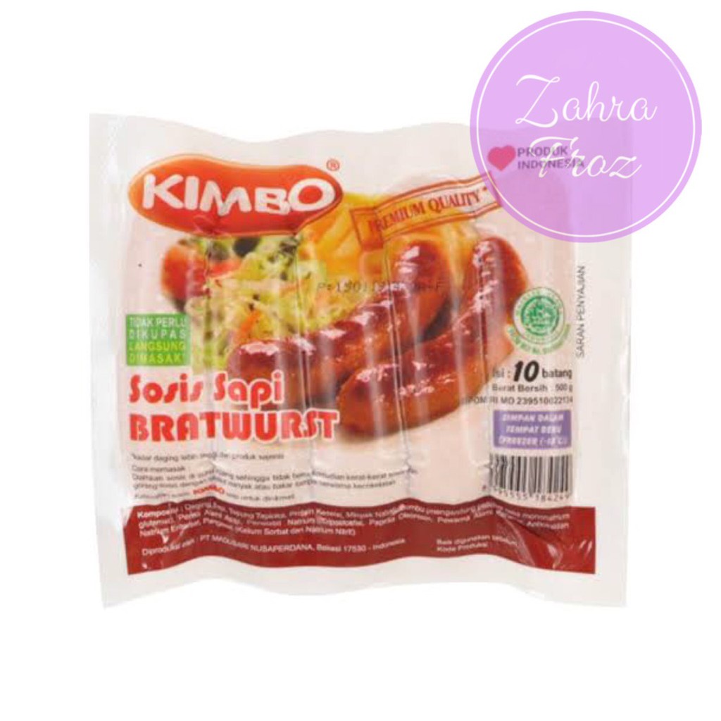 

KIMBO SOSIS BRATWURST 500 GR ISI 10