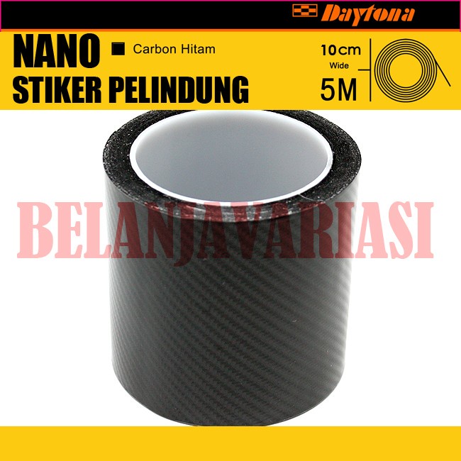 Nano Tape Stiker Pelindung Carbon Hitam 10Cm X 5M