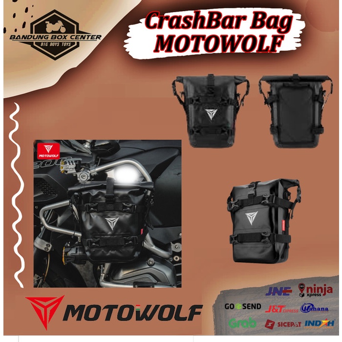 JAYAmart- Crashbar Bag Motowolf Tas Engine Guard Crash Bar Bag Motowolf