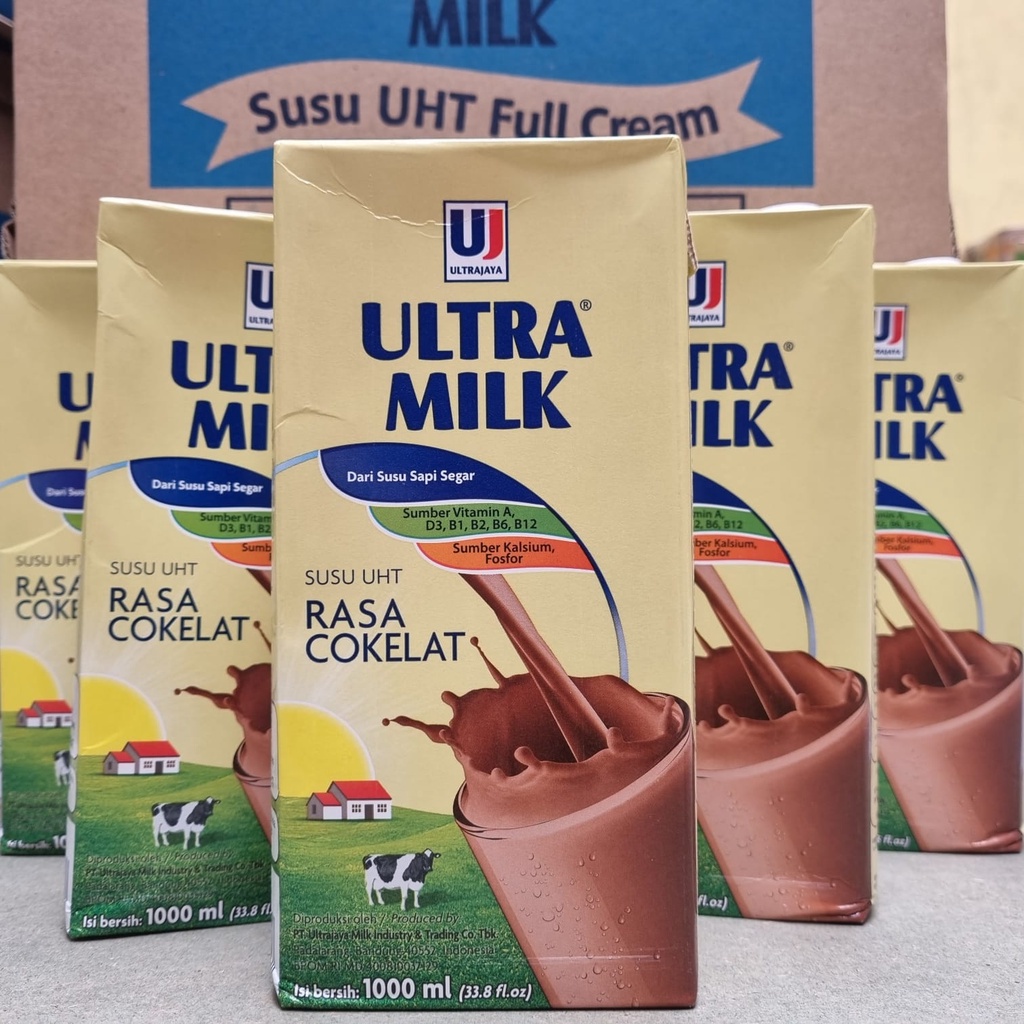 

1PCS Susu Ultra Milk 1000ml 1 liter Full Cream Putih/Coklat