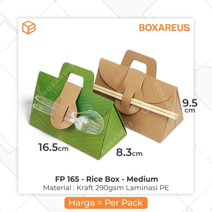 

SOUVEN- Bungkus Nasi Rice Pack Lunch Box Kertas Kemasan Makanan FP 165