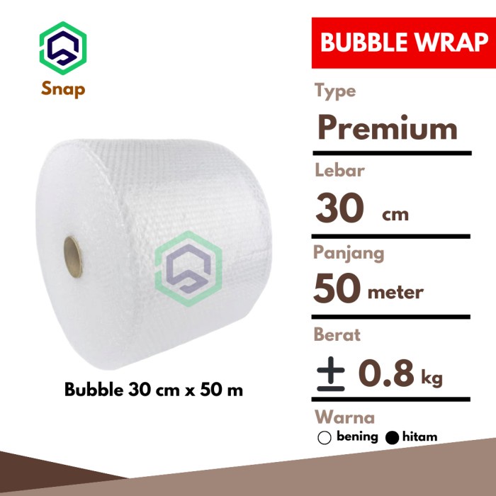 

SOUVEN- Bubble Wrap Mulia Pack ASLI 30 cm x 50 m Tebal Murah