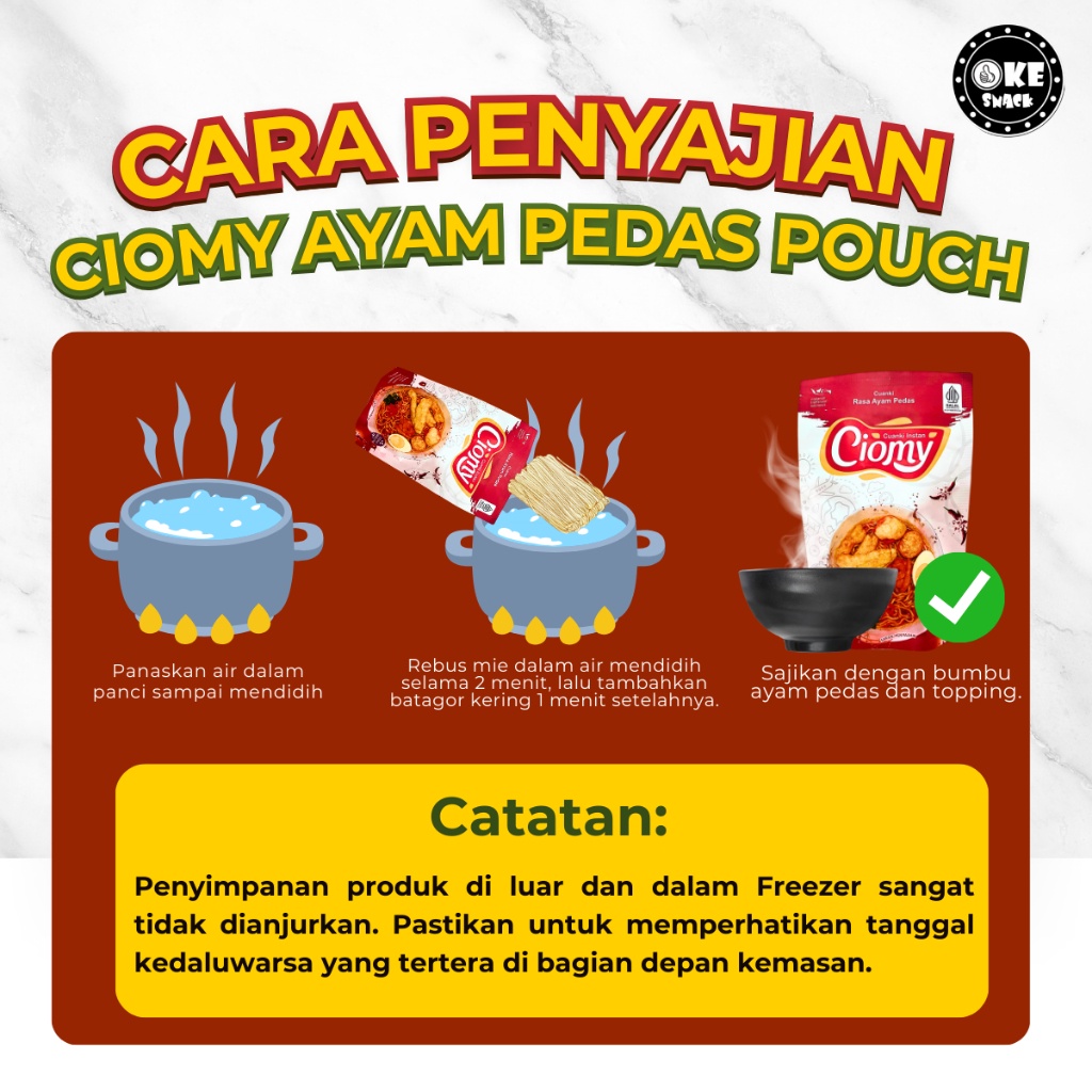 

Ciomy Cuanki Ayam Pedas Pouch Cuangki Ciomy Chicken Spicy Halal Non MSG