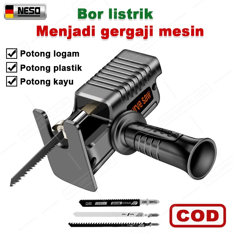 NESO Mesin Adapter Jigsaw Gergaji Mesin (COD) Gergaji Mesin Adapter reciprocating Jigsaw tambahan