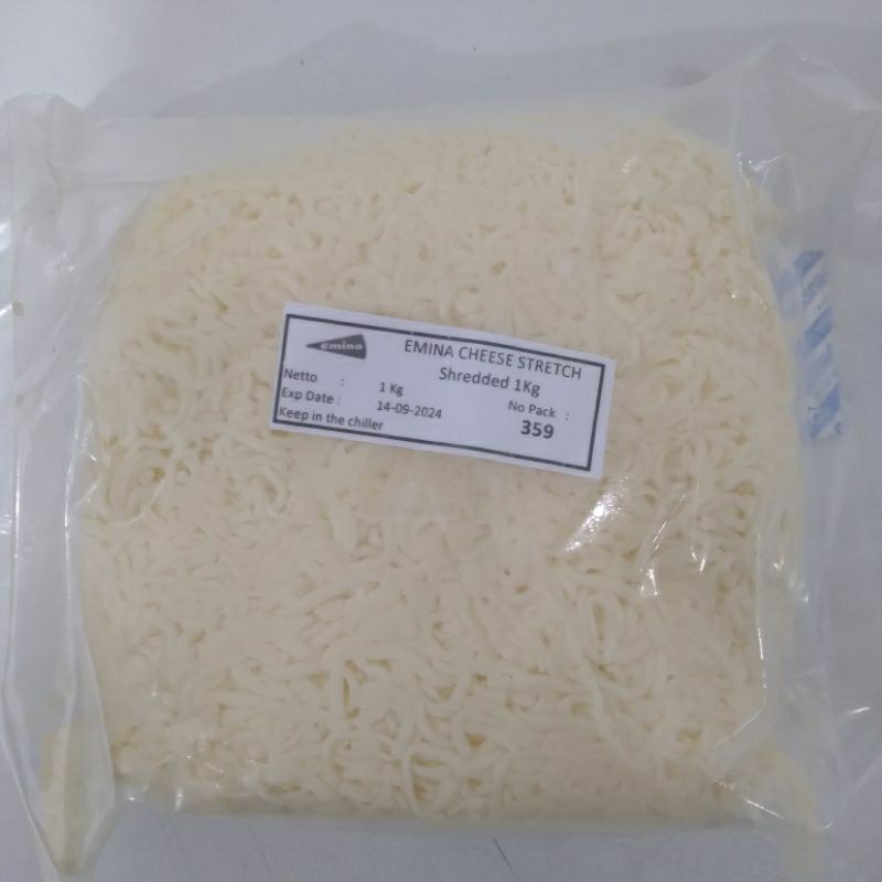 

Mozzarella Strecht Shredded 1kg / Emina Cheese Parut