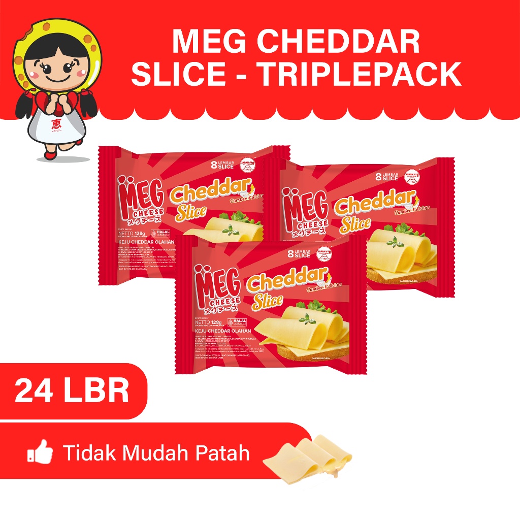 

MEG Cheddar Slice 8 Slices - 3pcs