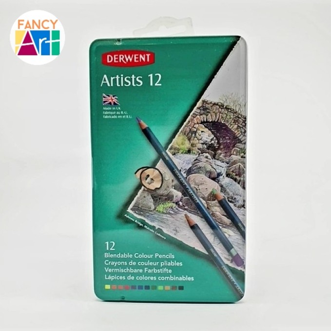 

DERWENT ARTISTS PENCIL 12 TIN (BLENDABLE COLOUR PENCILS)