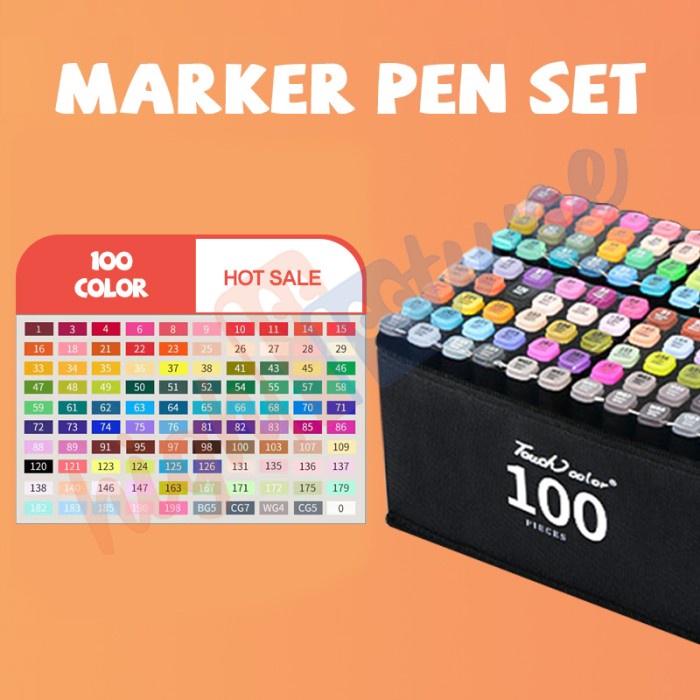 HIGHTUNE SKETSA SPIDOL PAINT MARKER WARNA SKETSA SPIDOL24/60/80/100/120 UMUM GENERAL MARKER SET
