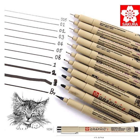 

Sakura Pigma Micron 003 / 005 / 01 / 02 / 03 / 04 / 05 / 08 Drawing Pen Sakura
