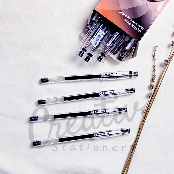 

Pilot Hitec Bolpen Gel Hitech 0.4 Mm Tinta Hitam Biru
