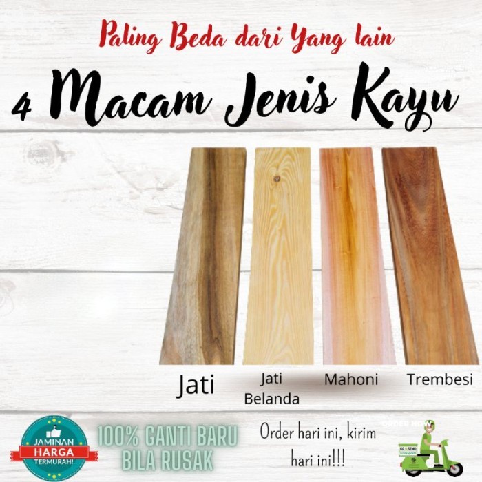 Rak Dinding Tempel Solid Wood Tanpa Bor Rak Ambalan Dinding