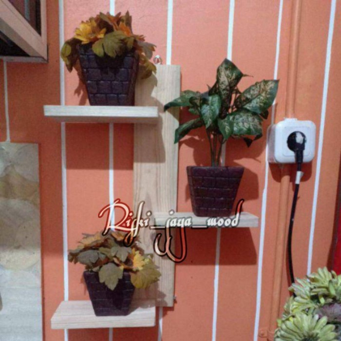 Rak bunga dinding sap 3 DD / tempat bunga / dekorasi dinding / hiasan