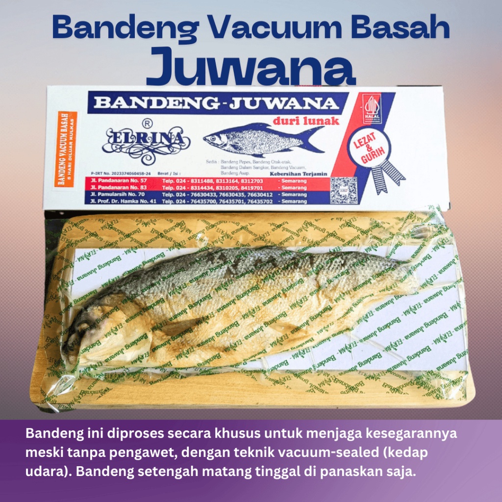 Bandeng Presto Juwana Elrina Vacum Basah Ikan Bandeng Juwana