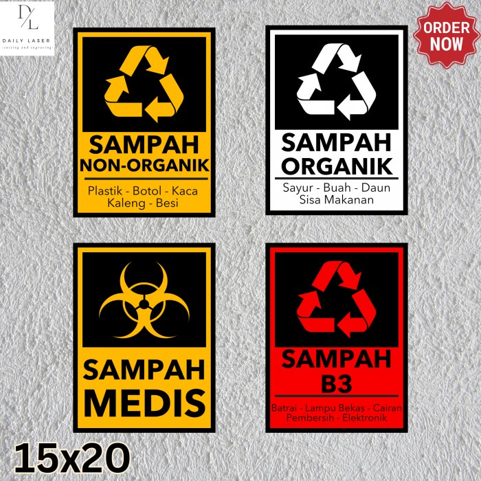 Terlaris Sampah Organik dan Non Organik Signage SALE