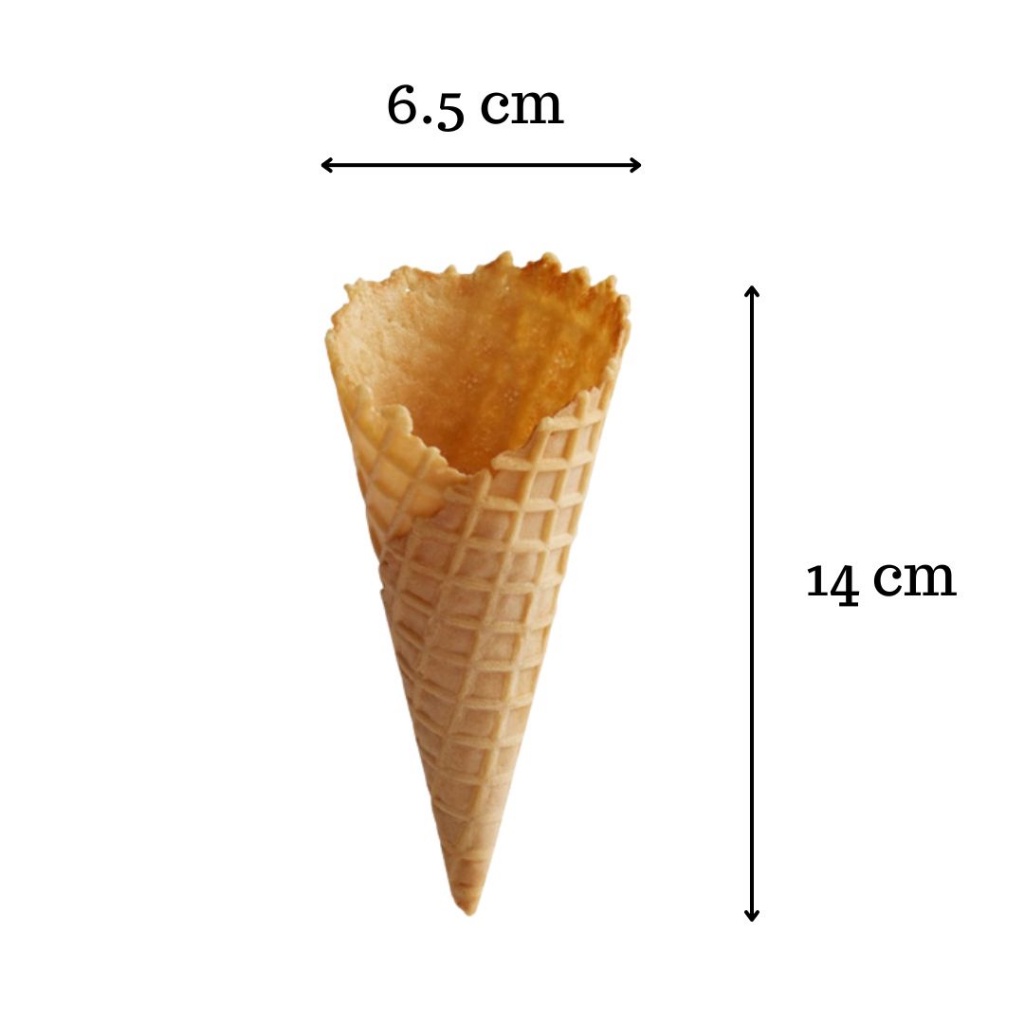 

HJ Cone Waffle Jumbo untuk Soft Ice Cream seperti MIXUE isi 10pcs Murah