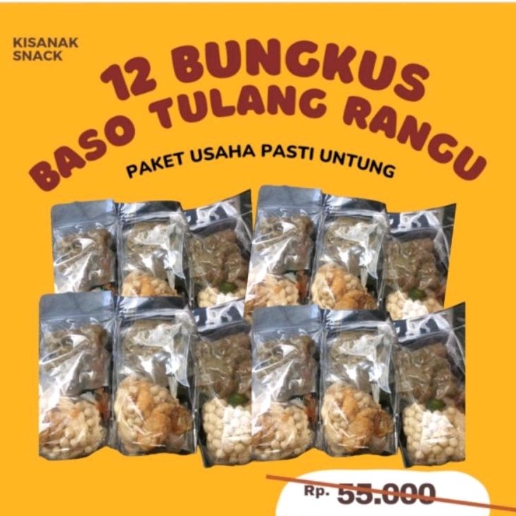 

PAKET 12 BUNGKUS BASO ACI TULANG RANGU