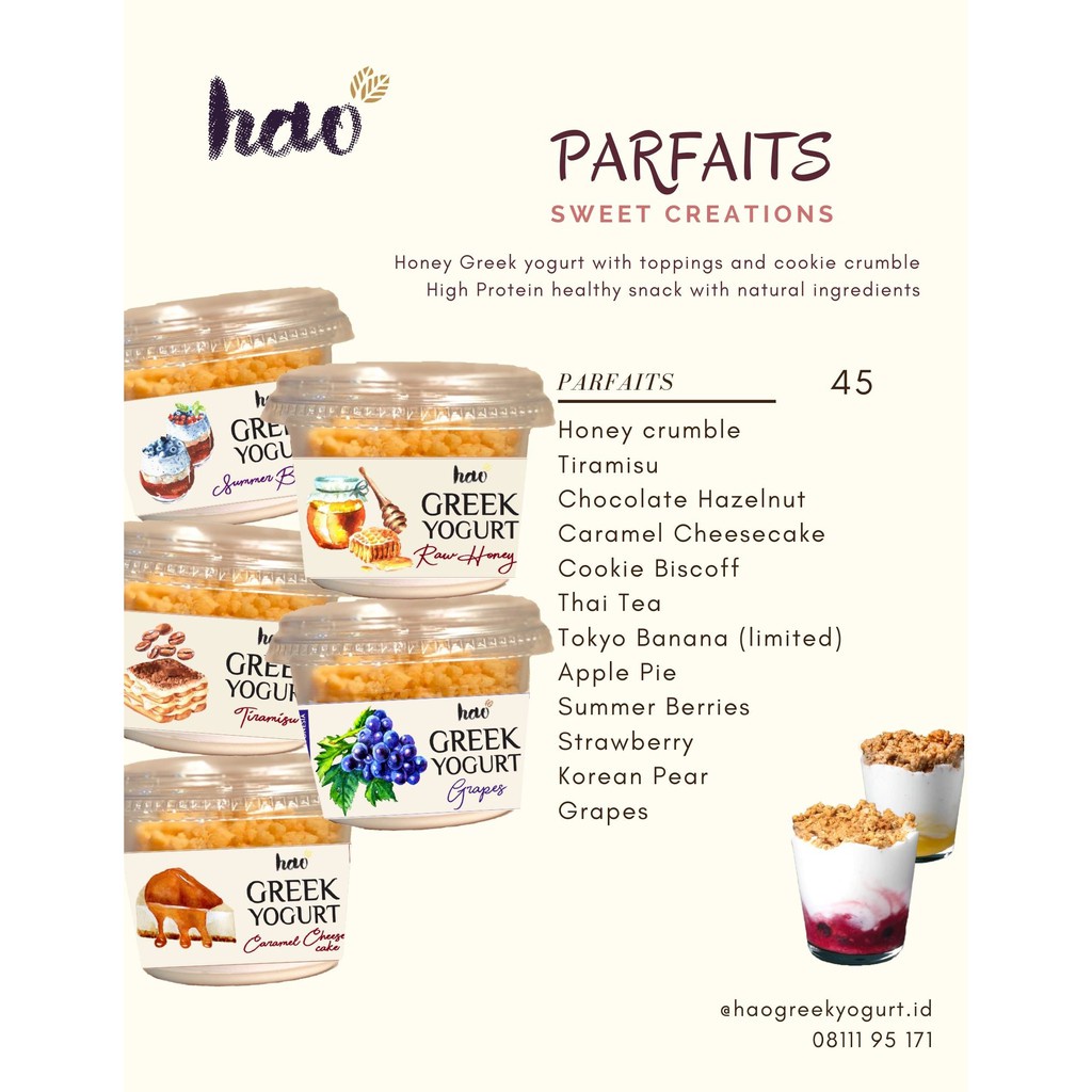

Hao Greek Yogurt GENMAICHA (Live Active Probiotics Yoghurt)