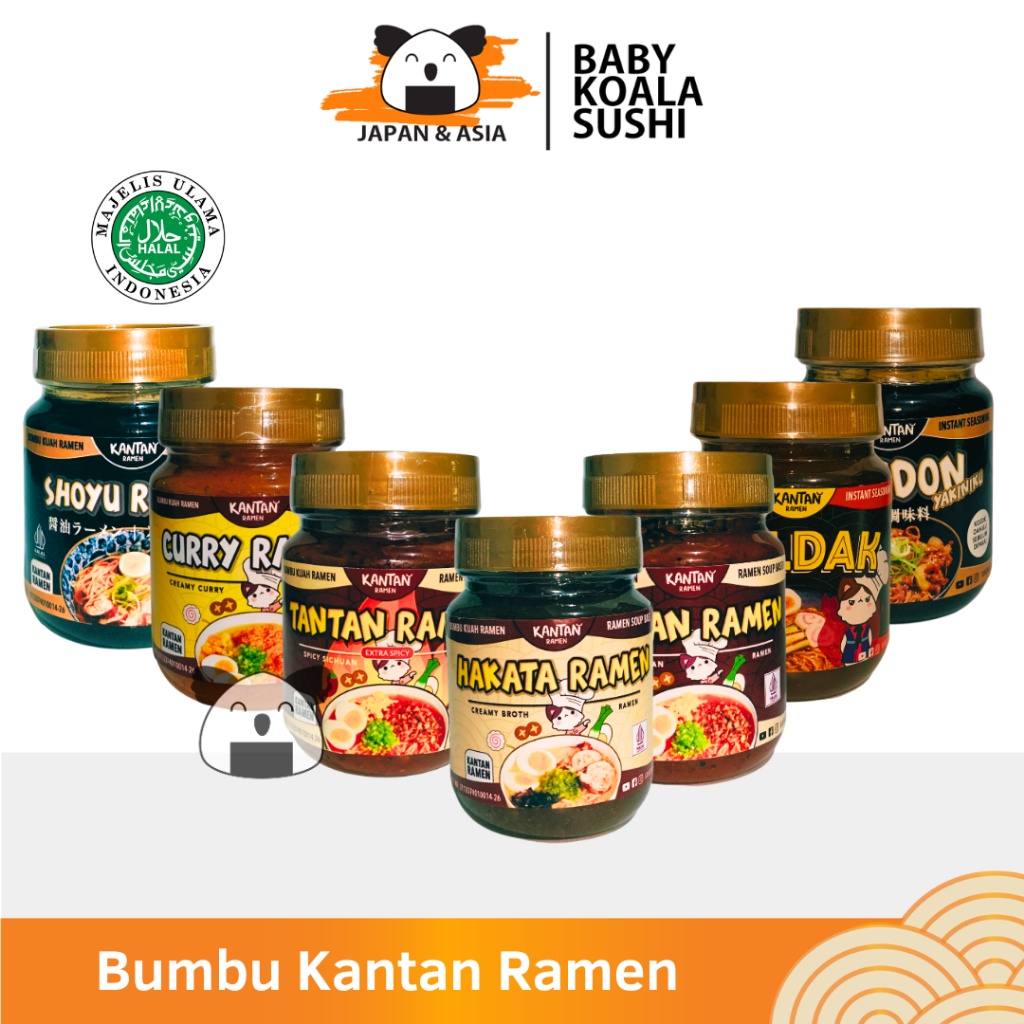 

BUMBU RAMEN & UDON Instan 215 g Halal Hakata Gyudon Curry Shoyu Kakedashi
