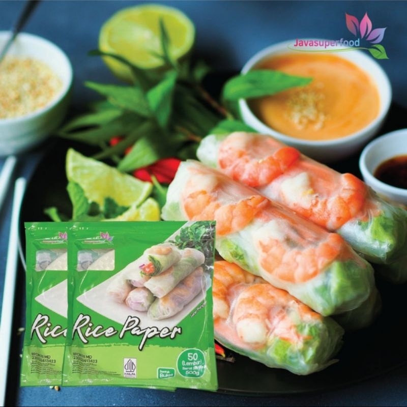 

HJ Rice Paper Bulat 500gr/ 50 lembar/Banh Trang High Quality Rice Paper / Kulit Lumpia Vietnam Rice