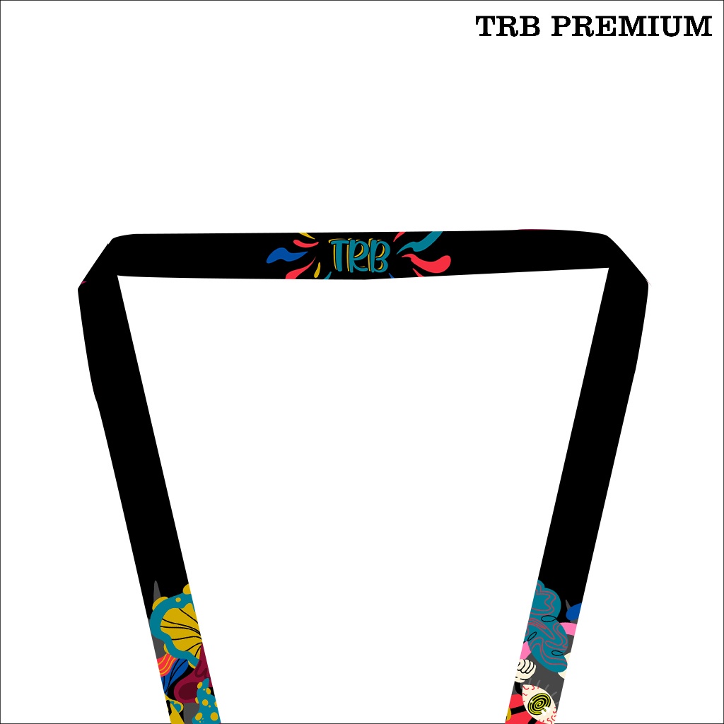 

Lanyard ID Card Holder Gantungan Name Tag 1,5 cm Free Oring Kaitan Black - Trb Premium Lanyard 9