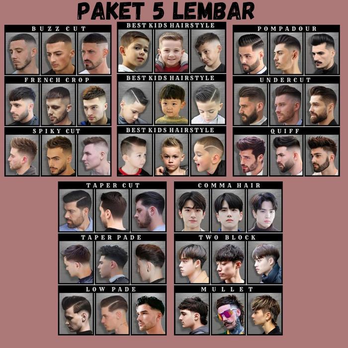..... Poster Barbershop Murah Poster Barbershop Gambar Potong Rambut Foto Model Pangkas Rambut