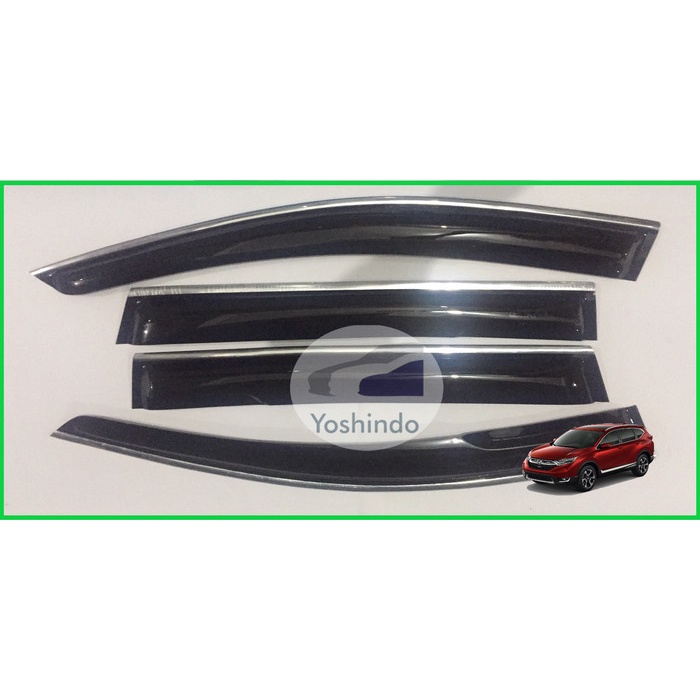 Talang air list chrome mobil Honda CRV 2017 / Talang air CRV 2017