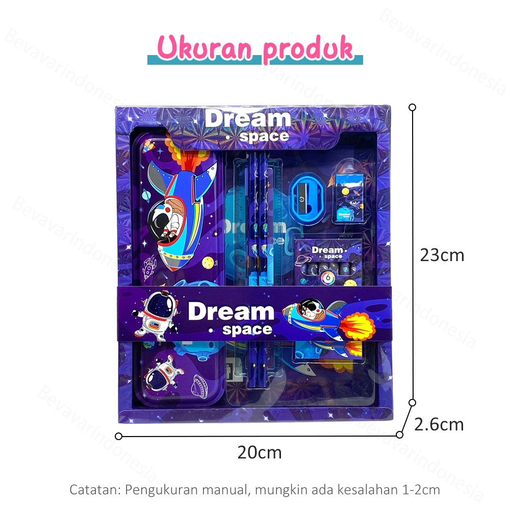 

BEVAVAR Alat Tulis Anak Set Tempat Pensil Lucu Untuk Hadiah Anak Stationery 6In1